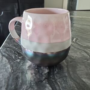 Pink and Gray Ceramic Mug